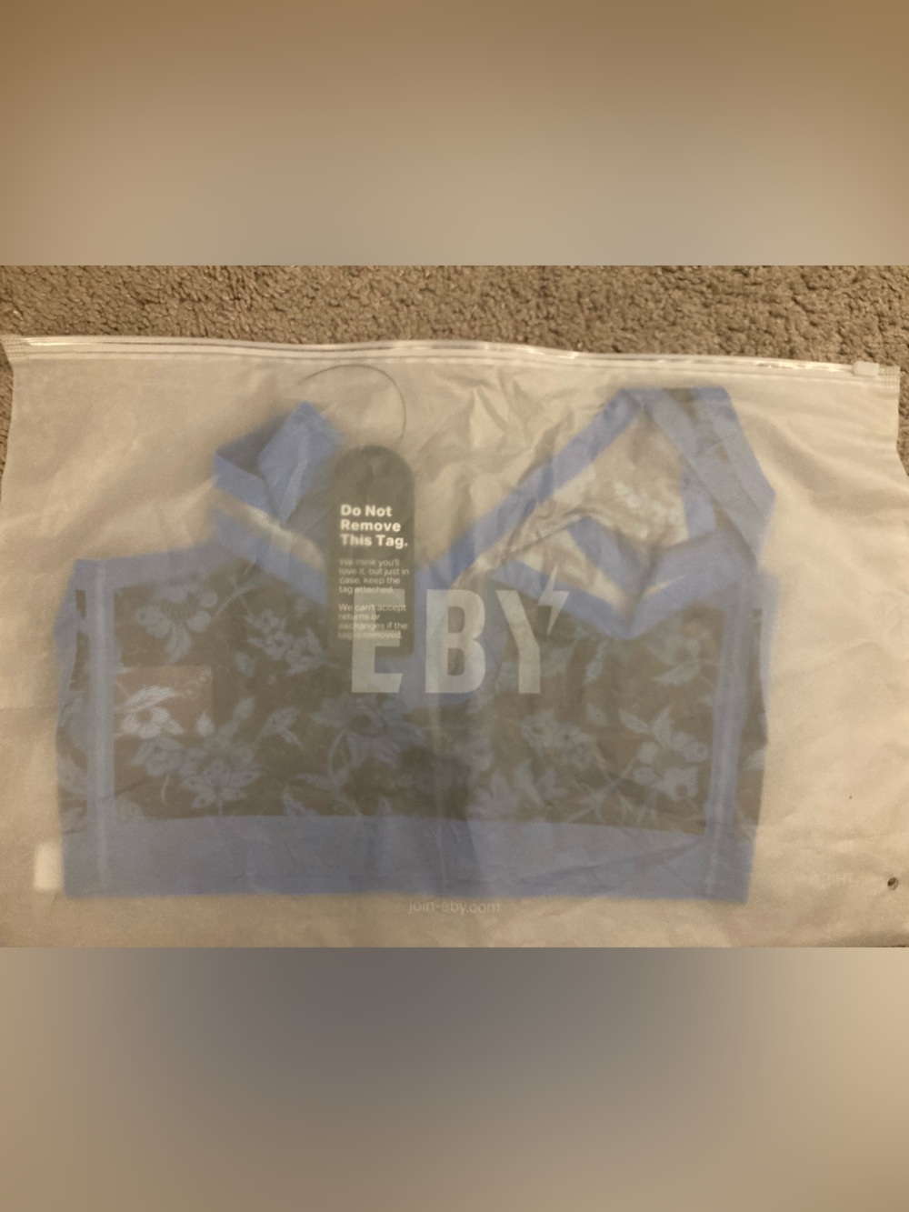 EBY Sheer Lace Blue Bra - Picture 2 of 3